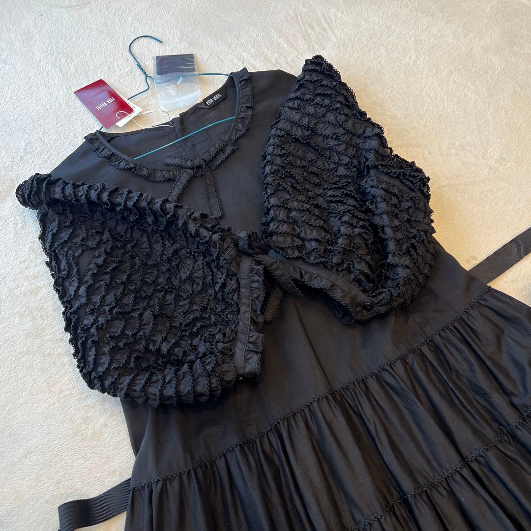 ピンクハウス 綿ローンフリル使いワンピース　ローズジャム瓶シリーズ