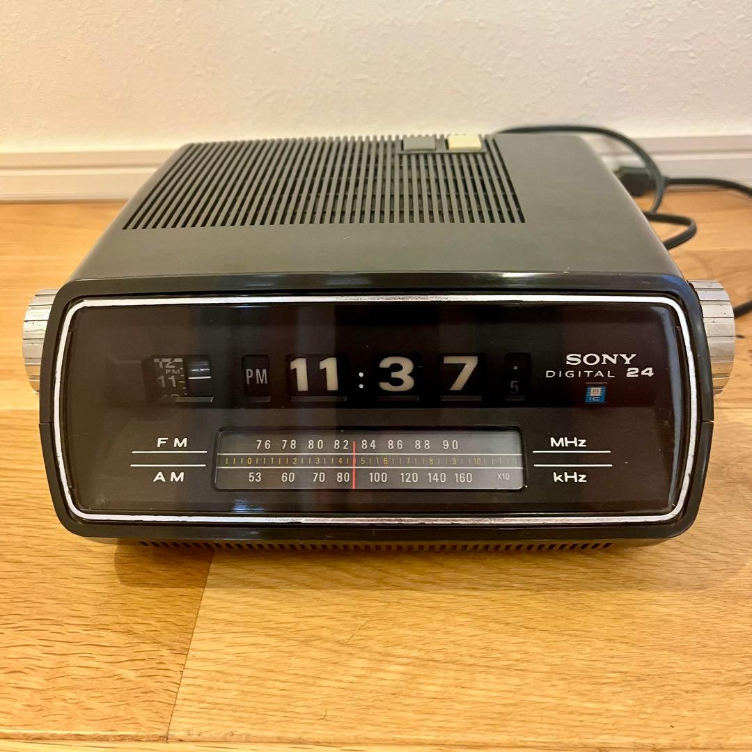 【昭和レトロ】SONY(ソニー)ICF-C300 AM/FMラジオ＋パタパタ時計