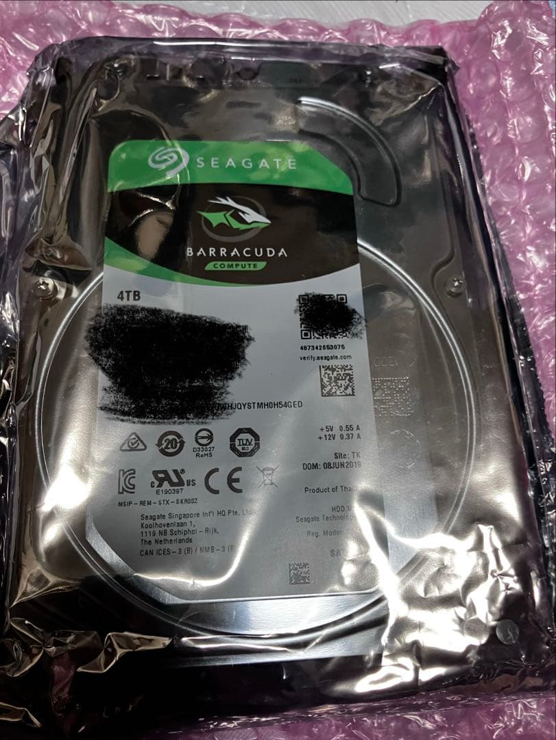 (未使用)Seagate Barracuda 4TB HDD