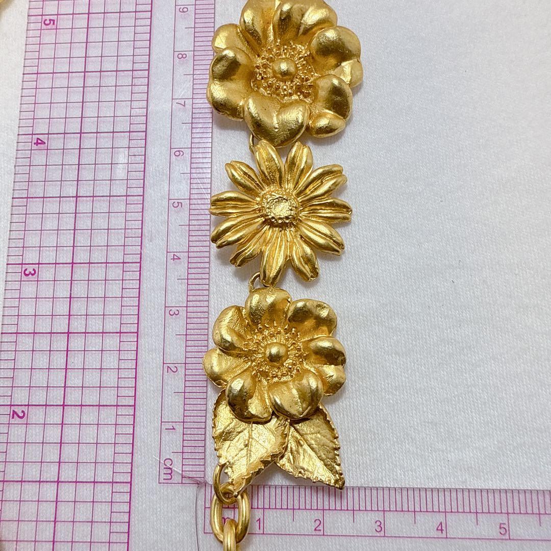 KENZO ケンゾー ゴールドカラー フラワー ネックレス