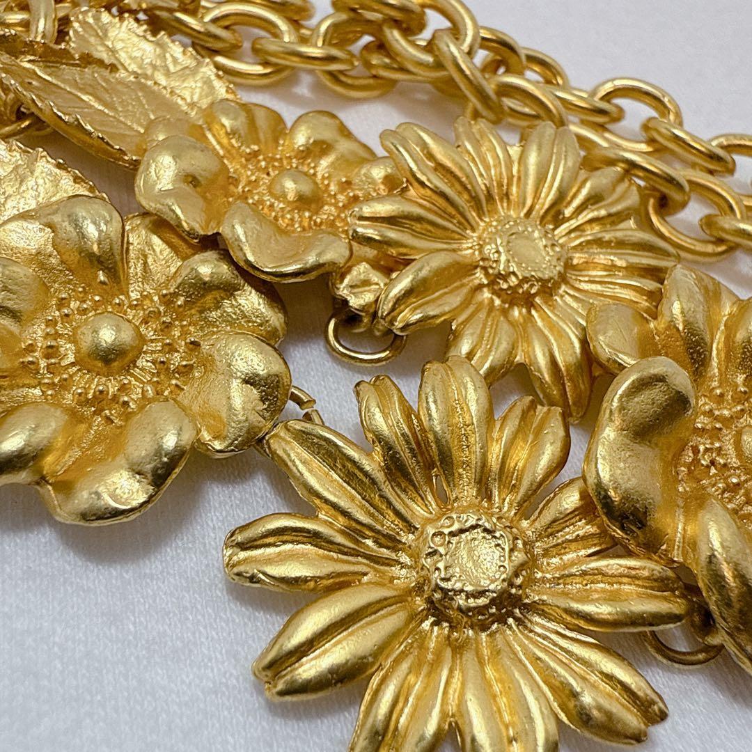 KENZO ケンゾー ゴールドカラー フラワー ネックレス