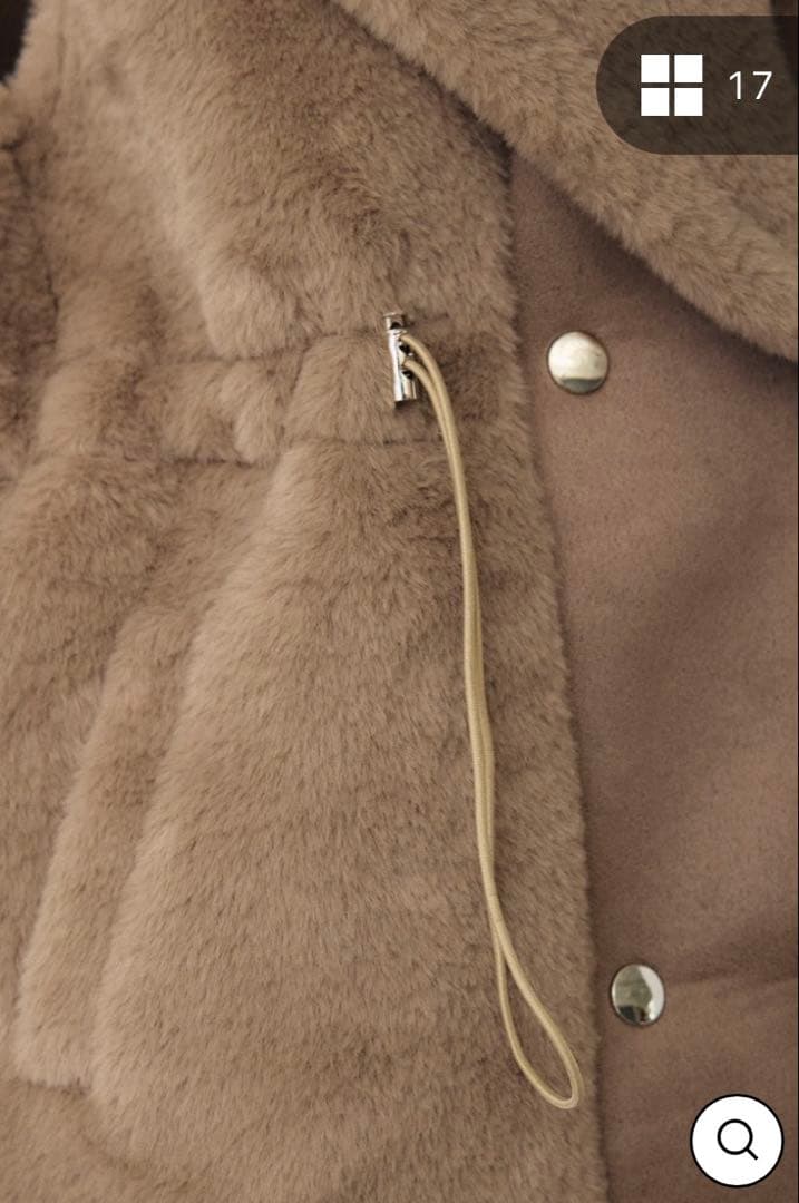 新品frene テディボアウエストドロストベスト