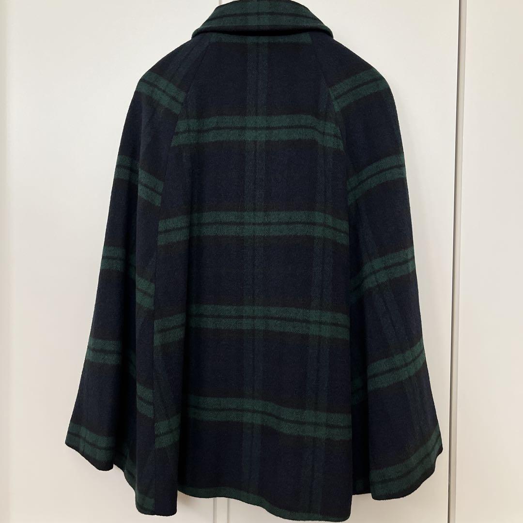 ま*】様 【新品】JENNEジェンヌチェックケープコートブリジットバルドーポンチ