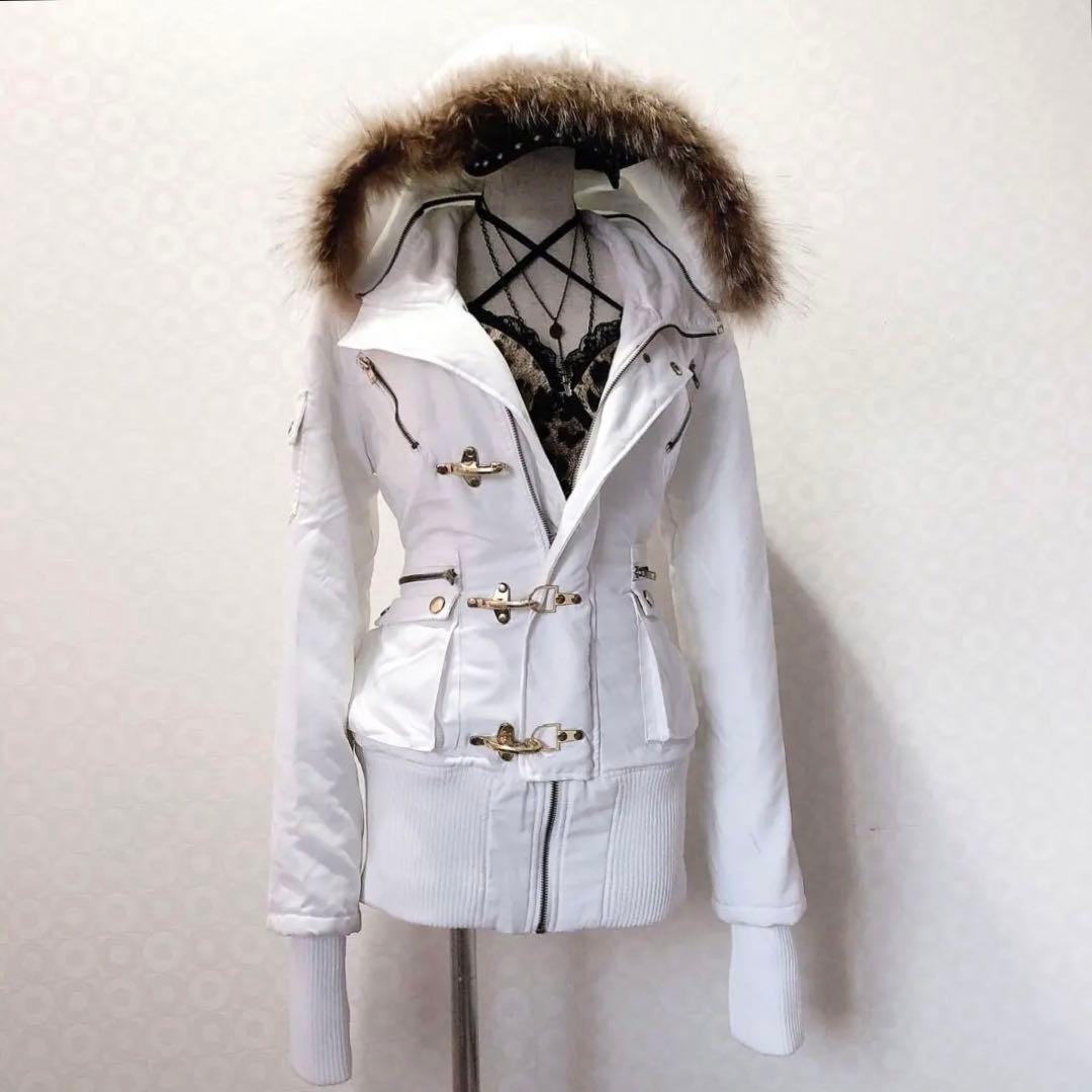 ファー モッズコート ホワイト Y2K 平成ギャル フェアリーグランジ 希少