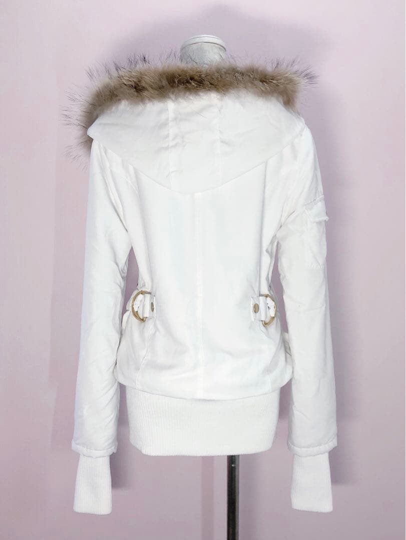 ファー モッズコート ホワイト Y2K 平成ギャル フェアリーグランジ 希少