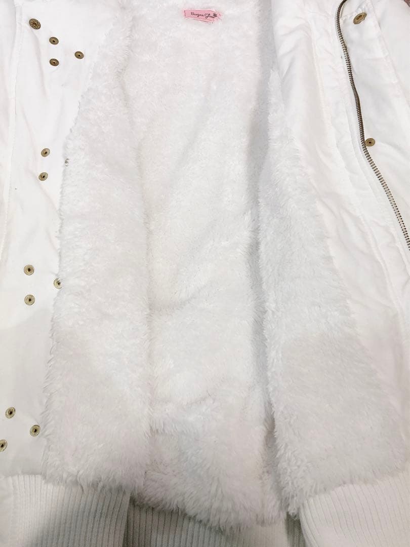 ファー モッズコート ホワイト Y2K 平成ギャル フェアリーグランジ 希少