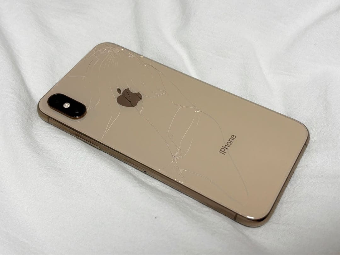 ■ Apple iPhone XS 64G ゴールド 本体のみ ひび割れあり
