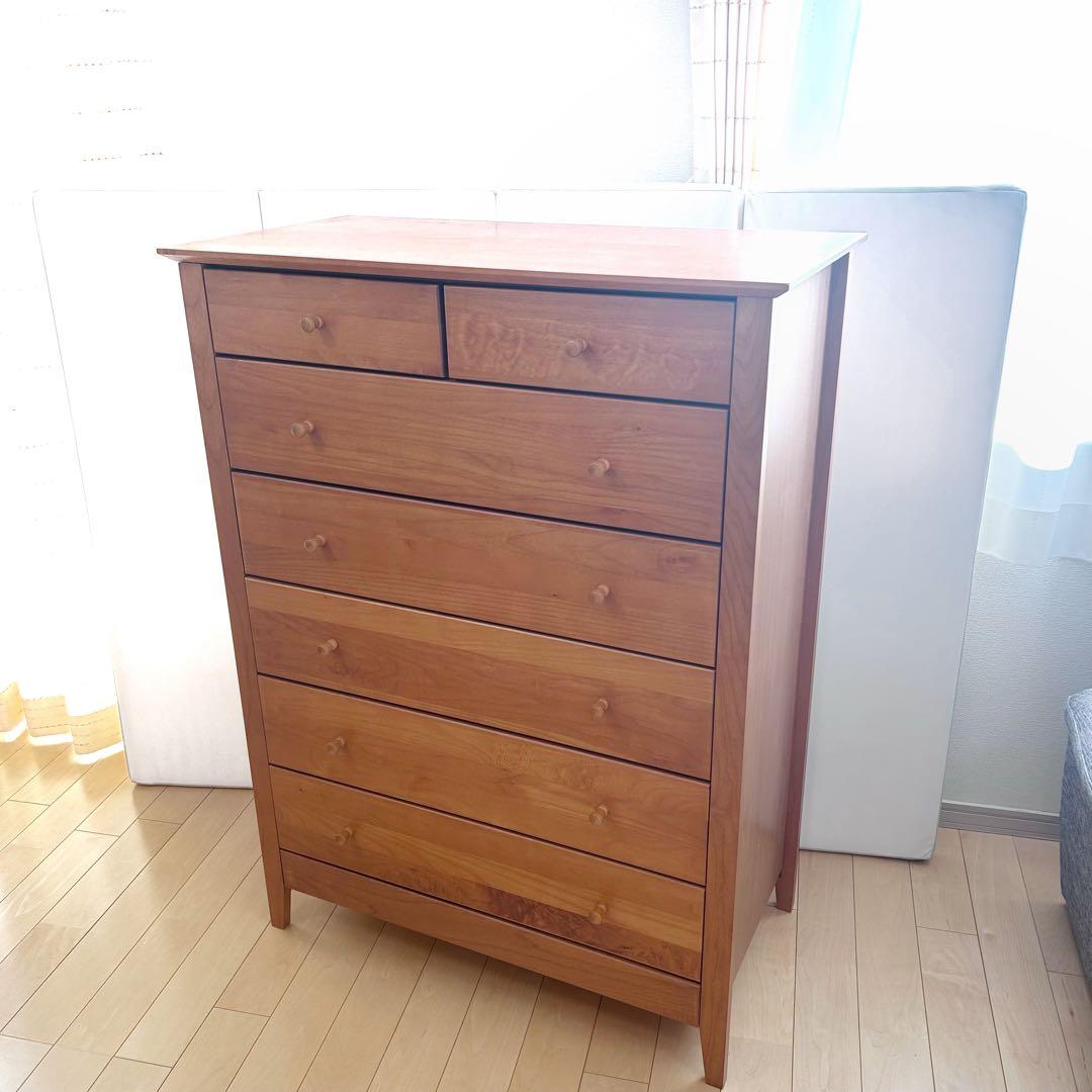 LEGNATEC レグナテック　ハイチェスト6段＋隠し棚　北欧ミッドセンチュリー