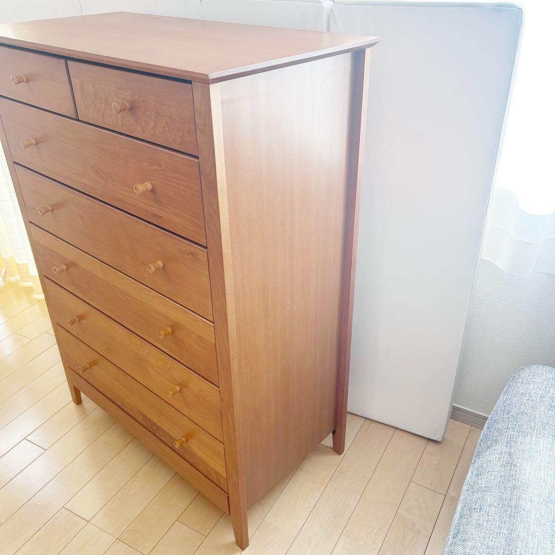 LEGNATEC レグナテック　ハイチェスト6段＋隠し棚　北欧ミッドセンチュリー