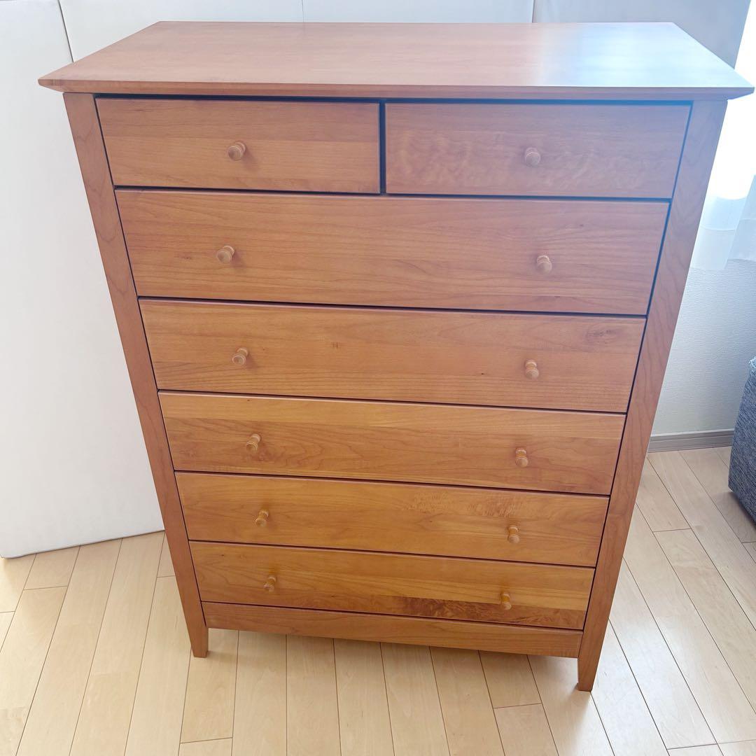 LEGNATEC レグナテック　ハイチェスト6段＋隠し棚　北欧ミッドセンチュリー