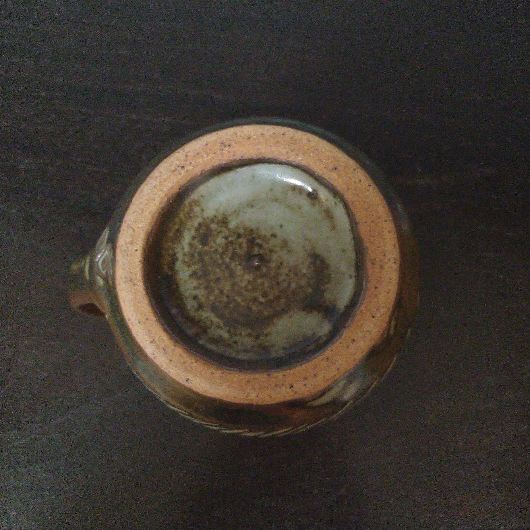 NO573　島岡達三(人間国宝)　象篏赤絵ジャグ　箱あり