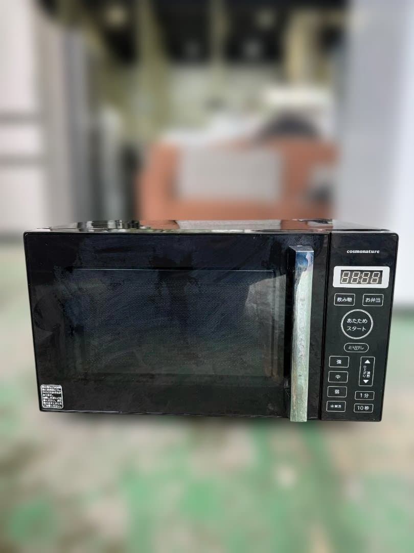 cosmonature 電子レンジ 黒 2022年製　S11