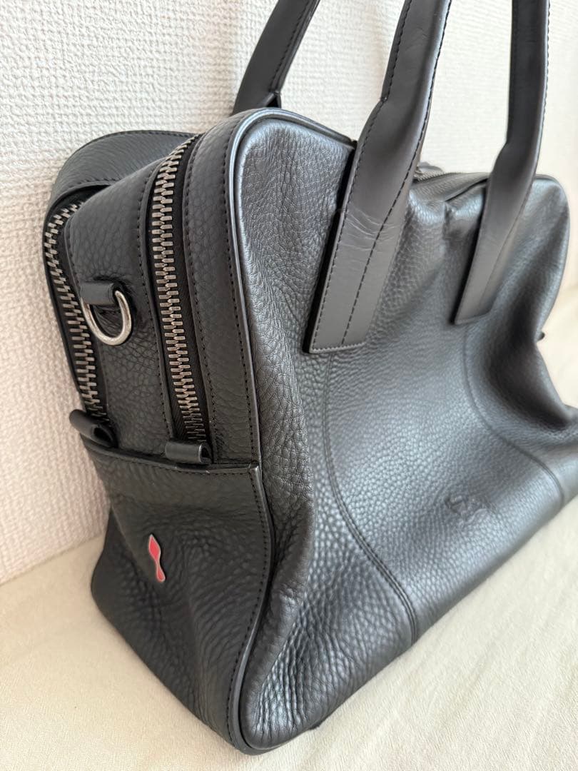 クリスチャンルブタン ブラックレザー バック ビジネスバッグ