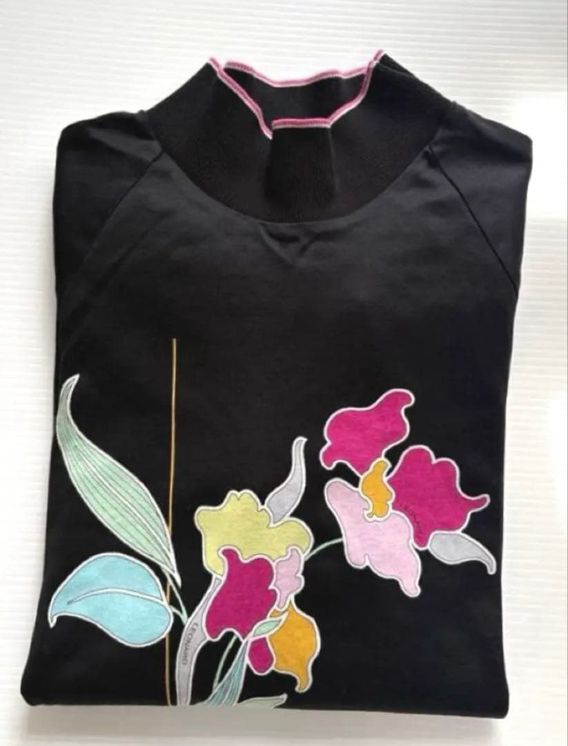 LEONARD SPORTレオナールハイネックカットソー上質感シンプル　綿100