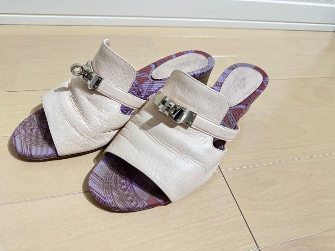 【HERMES】サンダル キャンディ25cm (38)ケリー金具　箱・付属あり