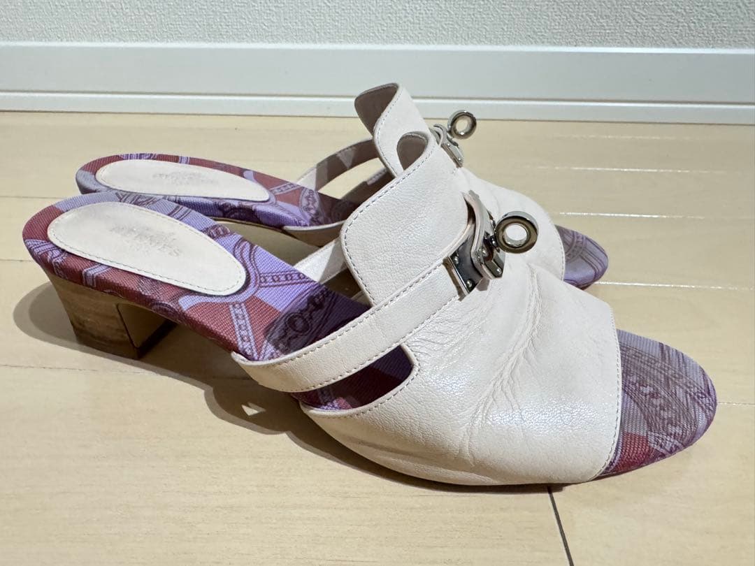 【HERMES】サンダル キャンディ25cm (38)ケリー金具　箱・付属あり