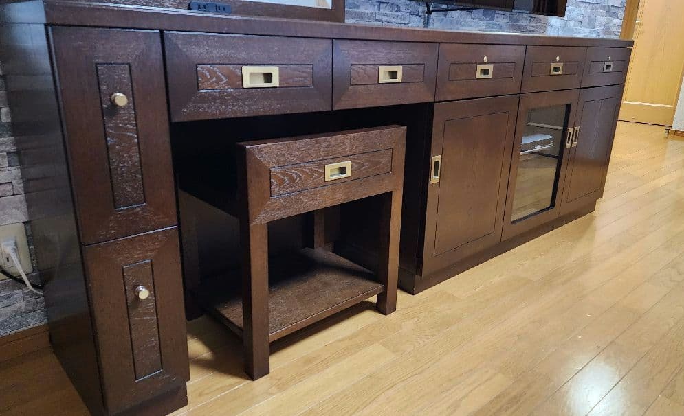 高級木製キャビネット・サイドボード 鏡台 ドレッサー