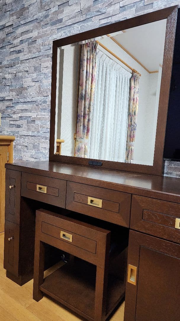 高級木製キャビネット・サイドボード 鏡台 ドレッサー