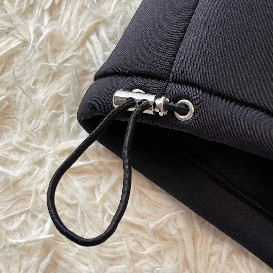 極美品 M'S GRACY ダンボールニット 切替 ワンピース ブラック 36