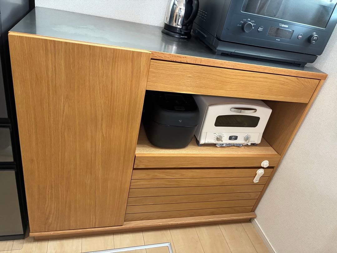 unico SOLK キッチンカウンター 食器棚　W1200