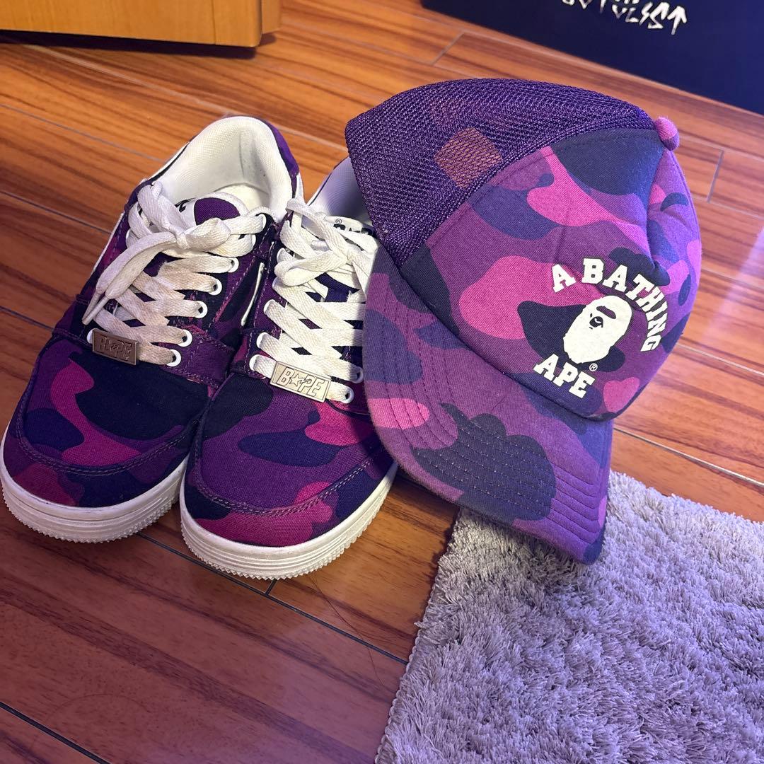 A BATHING APE 靴、キャップセット売り
