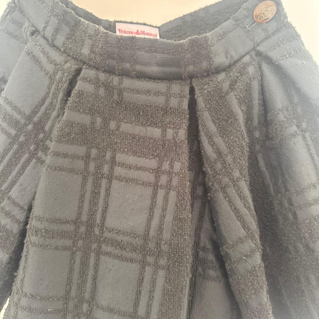 ヴィヴィアンウエストウッドレッドレーベル　チェック　ミニスカート　キュロット　M