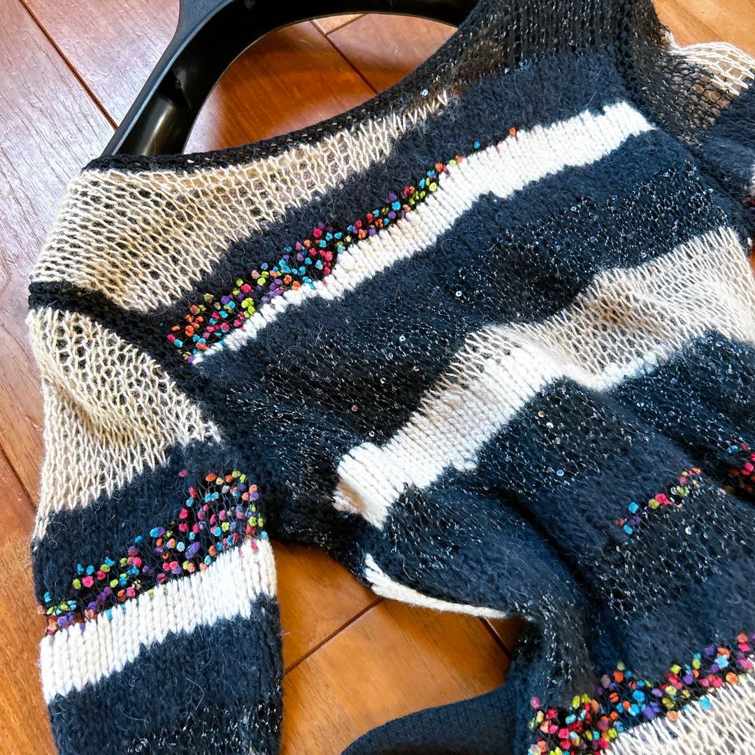 ダイアンフォンファステンバーグ　ニットワンピース　ラップドレス　ブラック　M