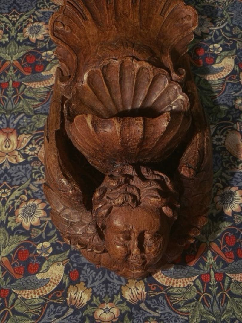 アンティーク　フランス　19世紀初期　ケルビム　ベニティエ　教会装飾