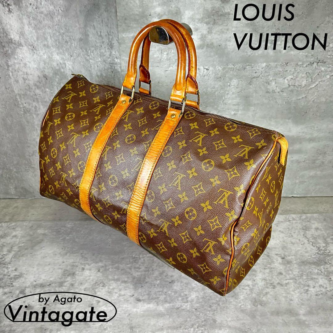 オールド ルイ ヴィトン 70年代 ヴィンテージ キーポル45 モノグラム