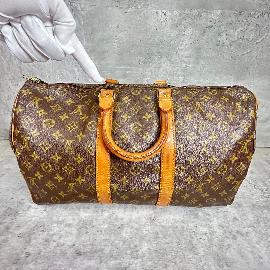 オールド ルイ ヴィトン 70年代 ヴィンテージ キーポル45 モノグラム