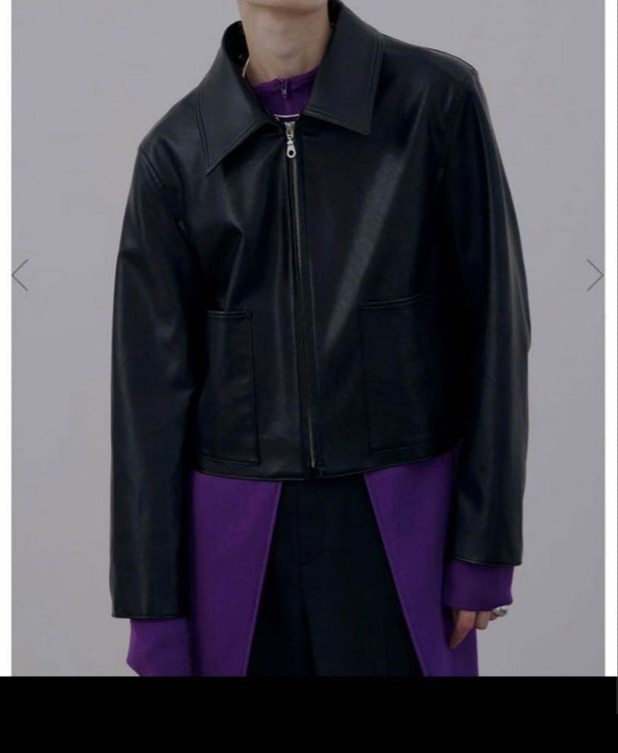 AMERI VINTAGE☆COMPACT FAKELEATHER JACKET