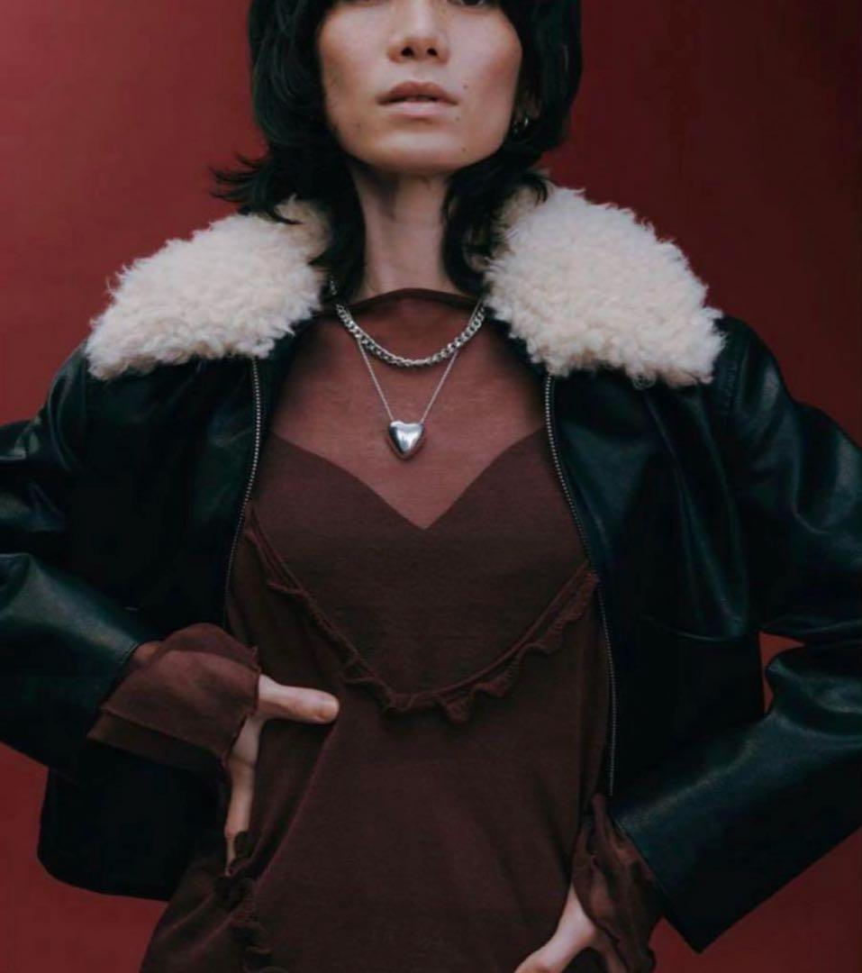 AMERI VINTAGE☆COMPACT FAKELEATHER JACKET