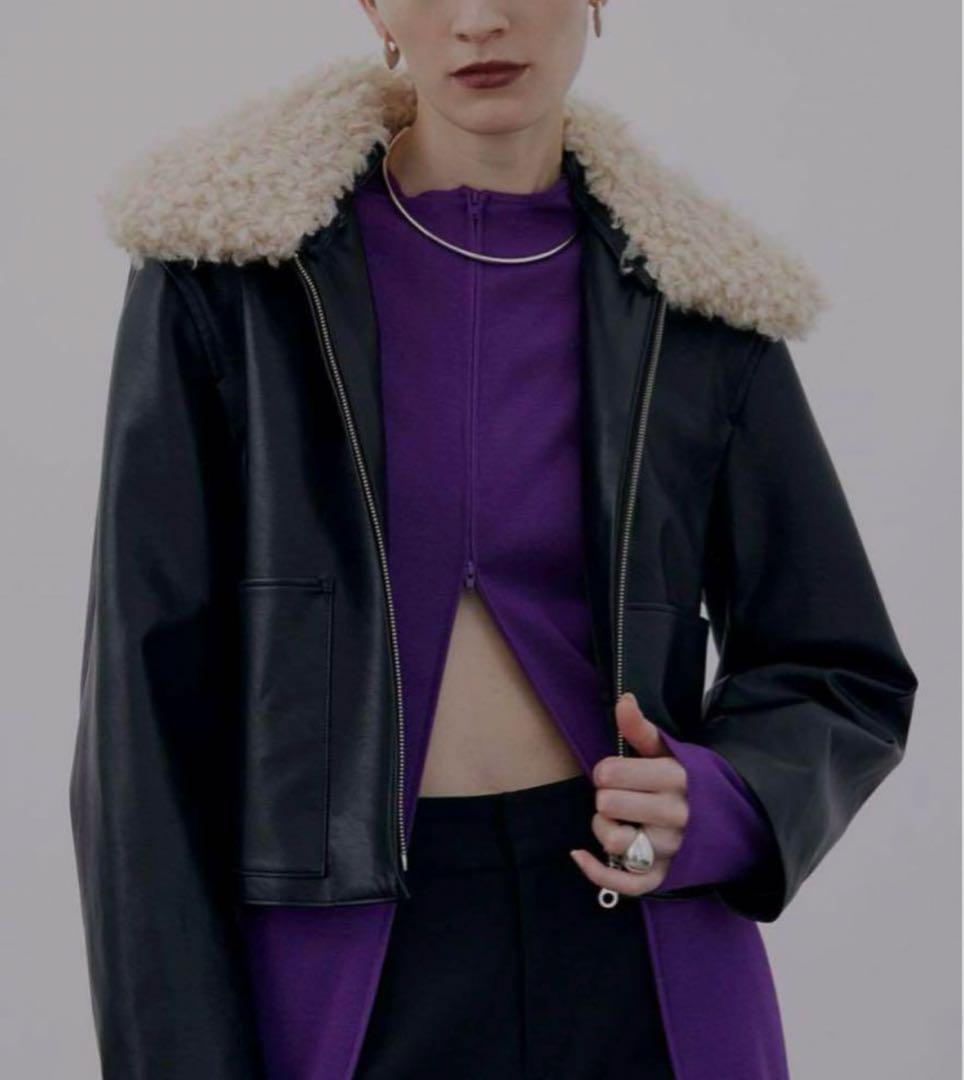 AMERI VINTAGE☆COMPACT FAKELEATHER JACKET