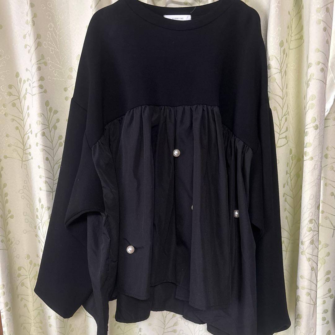 お値下げ　MARRY ME ブラック パールトレーナー