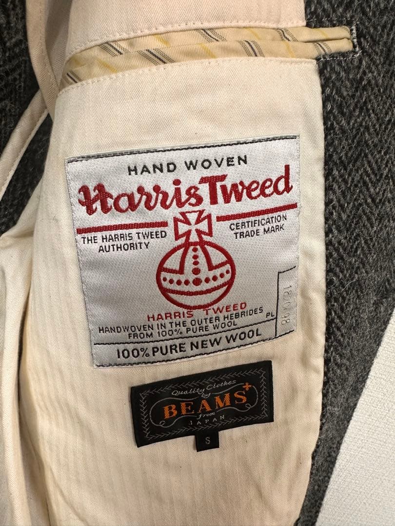 Beamsテーラードジャケット Harris Tweed Sサイズ