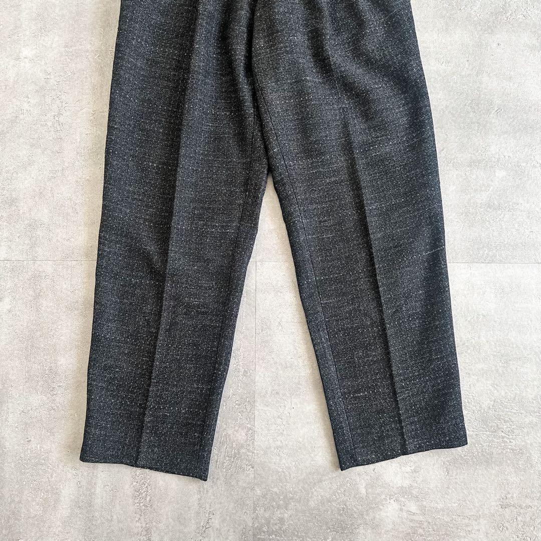 80s BENETTON イタリア製 ツータック ウール レーヨン スラックス