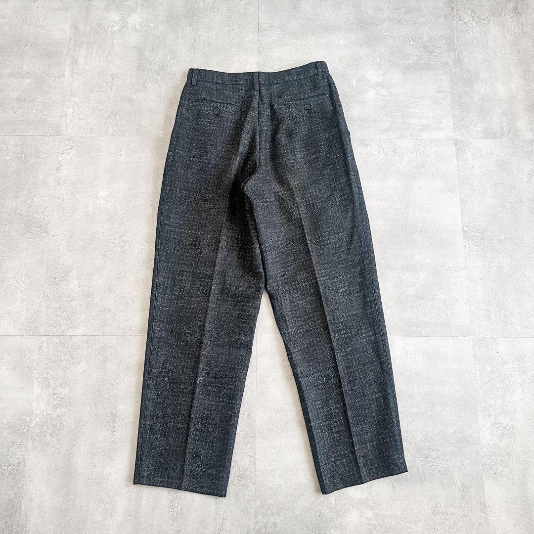 80s BENETTON イタリア製 ツータック ウール レーヨン スラックス