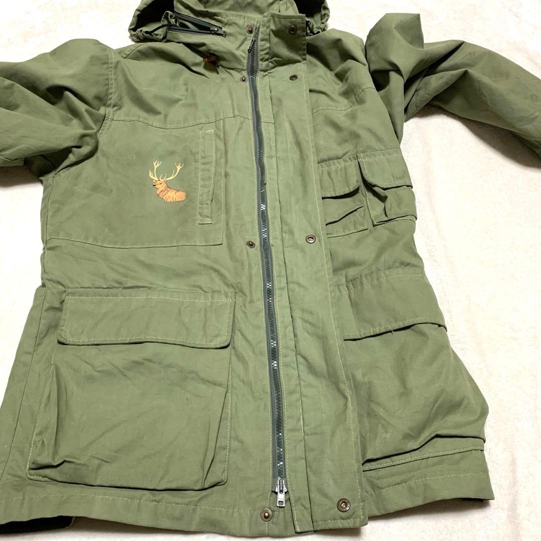 【FJALL RAVEN】ヴィンテージ　90‘s ミリタリー　モッズコート刺繍