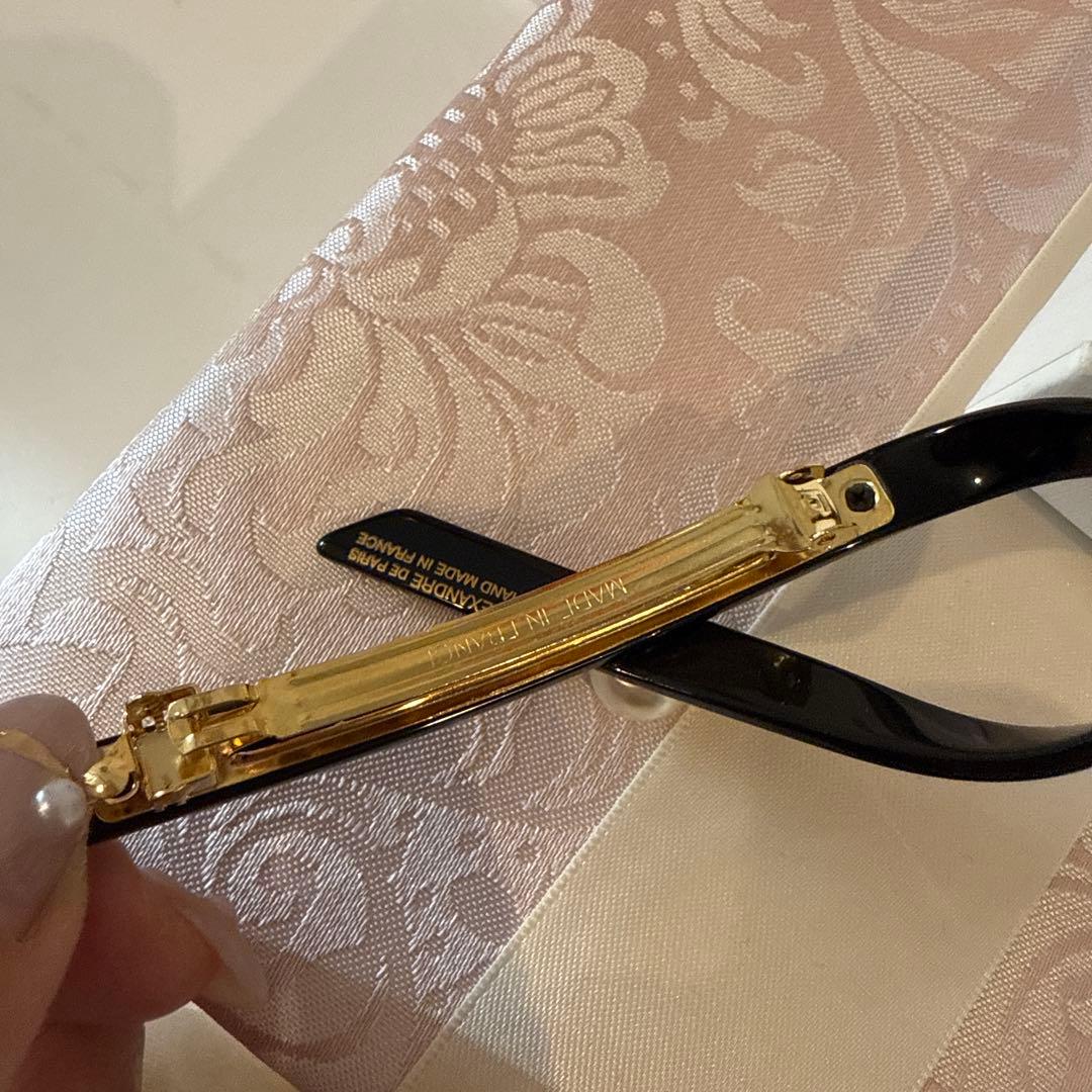 美品ALEXANDRE DE PARIS 黒バレッタ