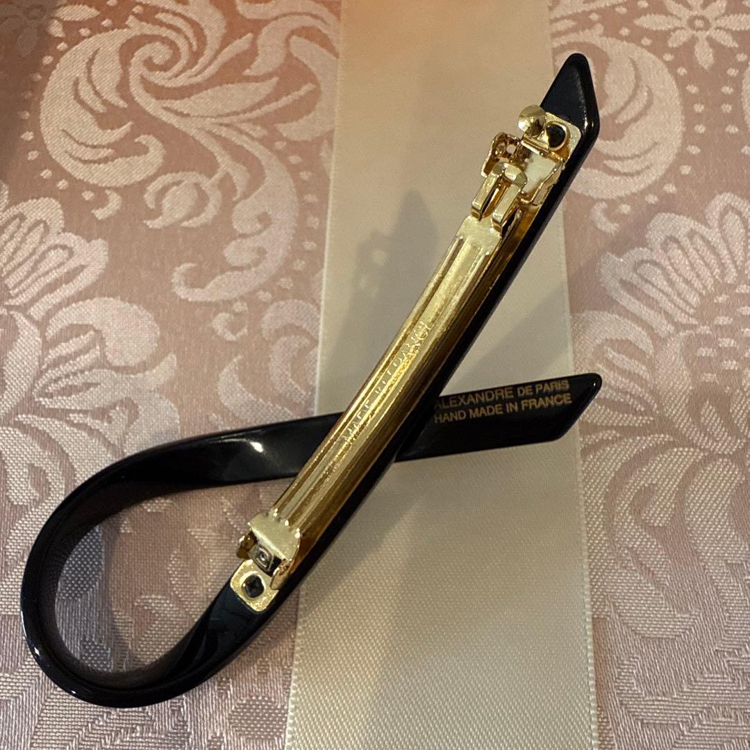 美品ALEXANDRE DE PARIS 黒バレッタ