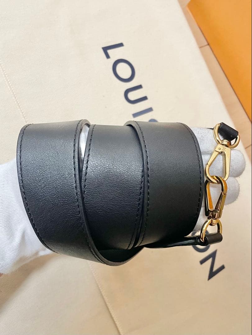 ルイヴィトン ショルダーストラップ ブラック ゴールド