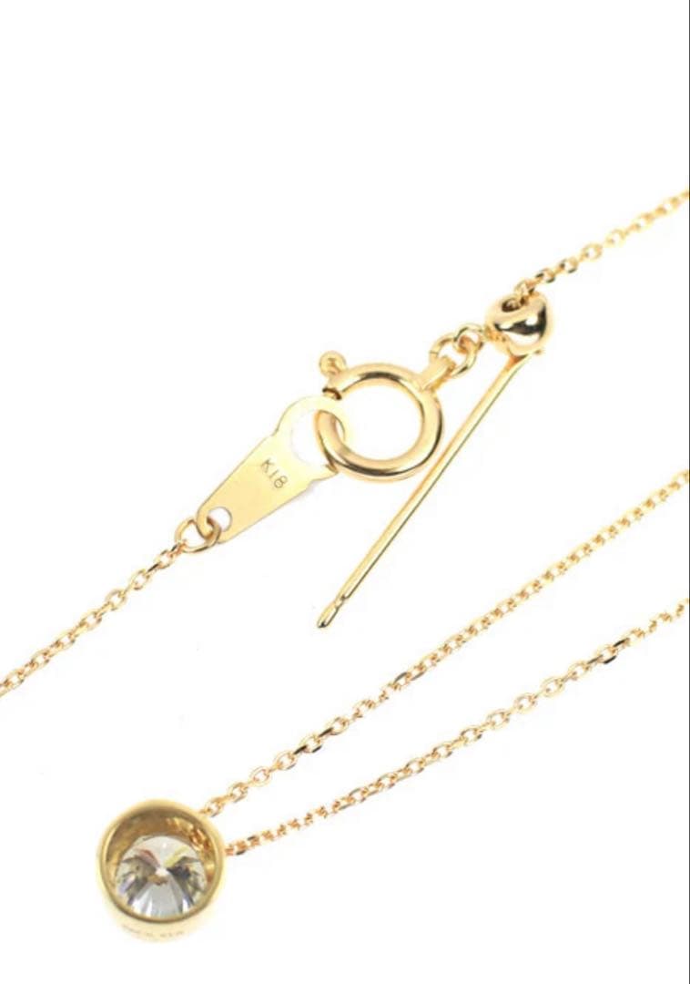 K18YG ダイヤモンド ペンダントネックレス 0.398ct J SI2