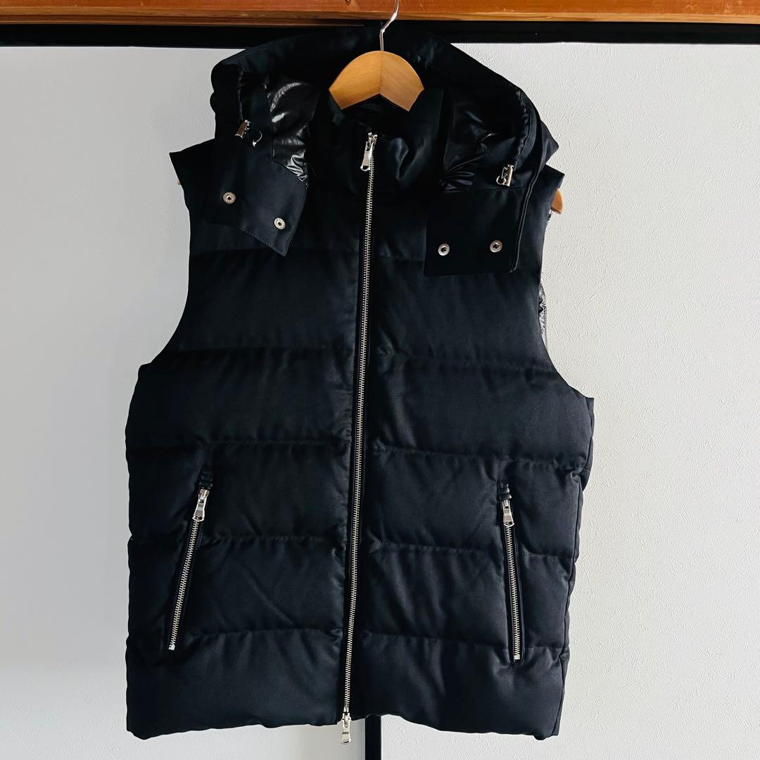 【美品】EDIFICE ダウンベスト　ブラック　Lサイズ