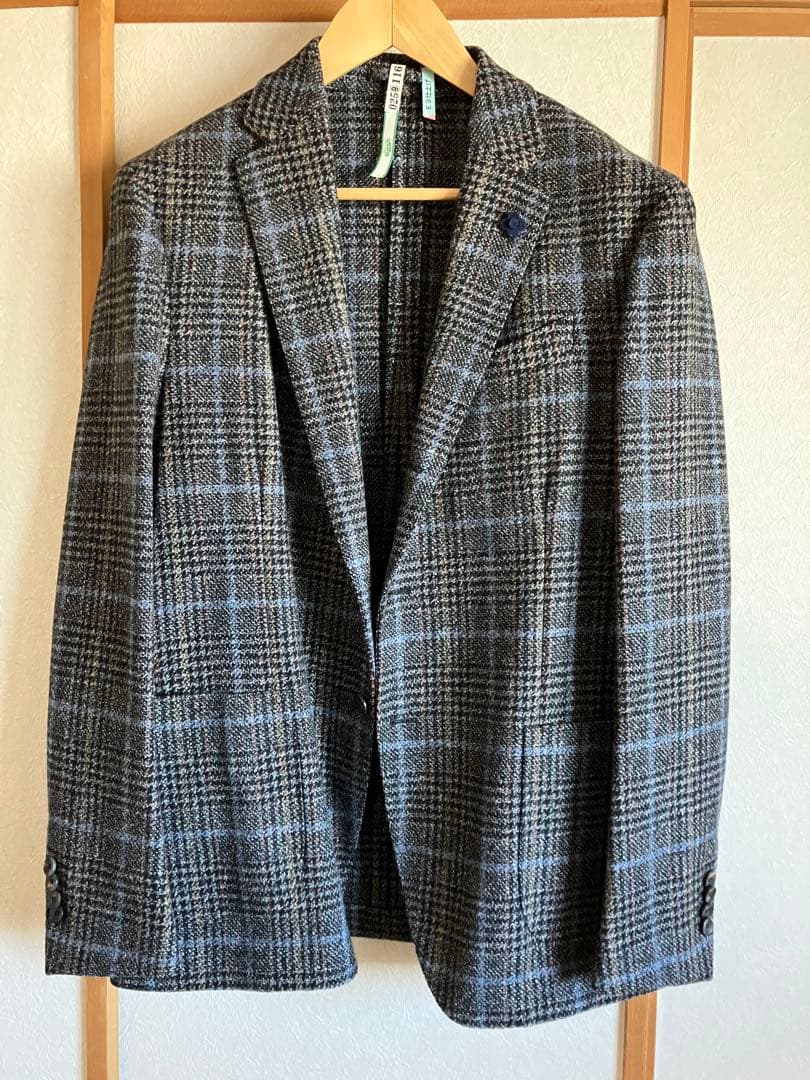 LARDINIウィンドウペンテーラードジャケット　52