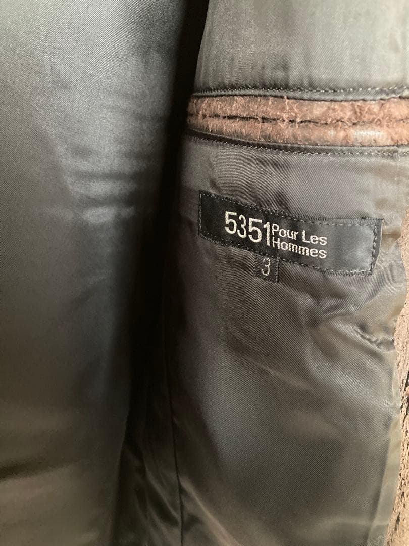 ★美品★ 5351 POUR LES HOMMES テーラードジャケット 牛革