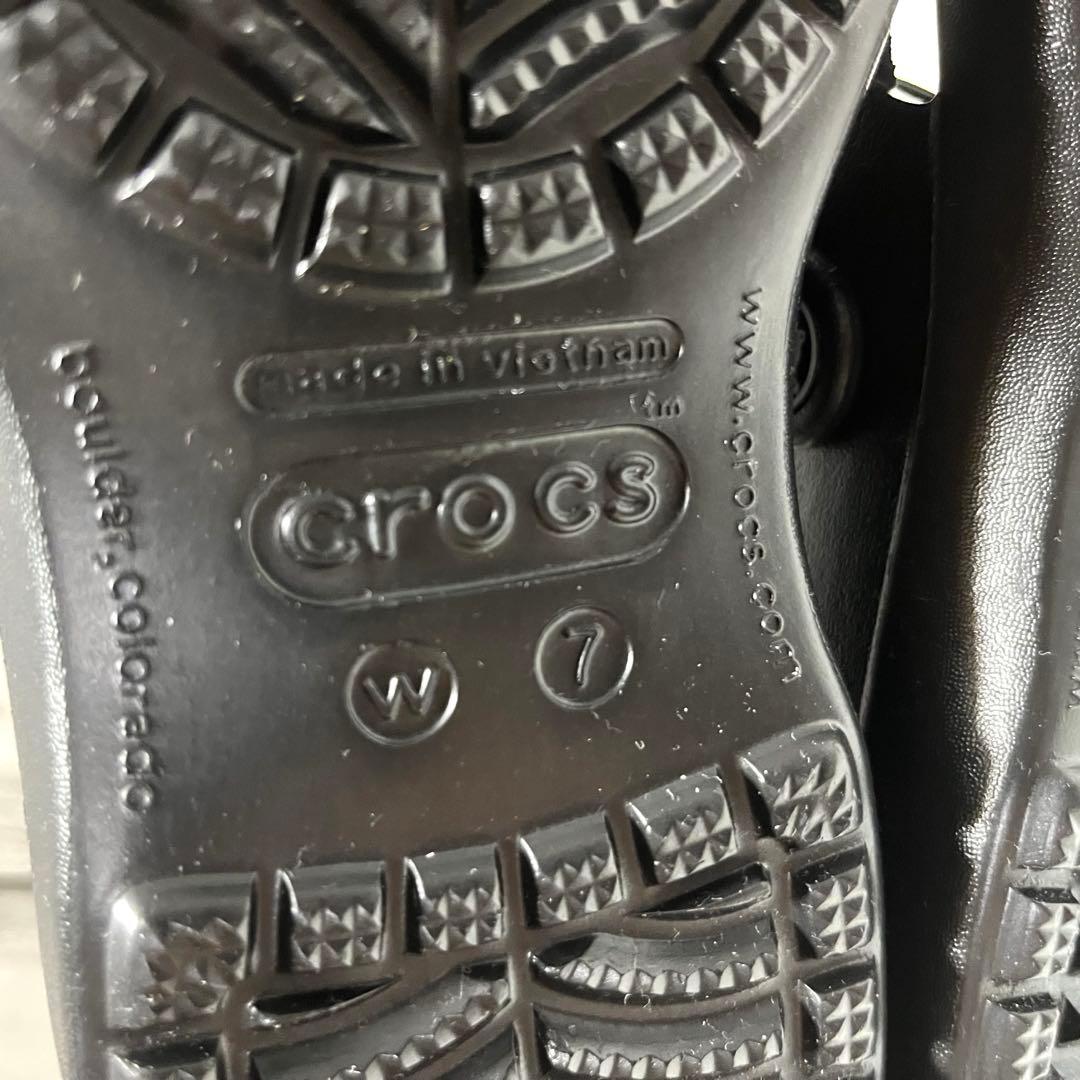 新品タグ付✨crocs シャイナ ストラップ メリージェーン 廃盤品 (W7)黒