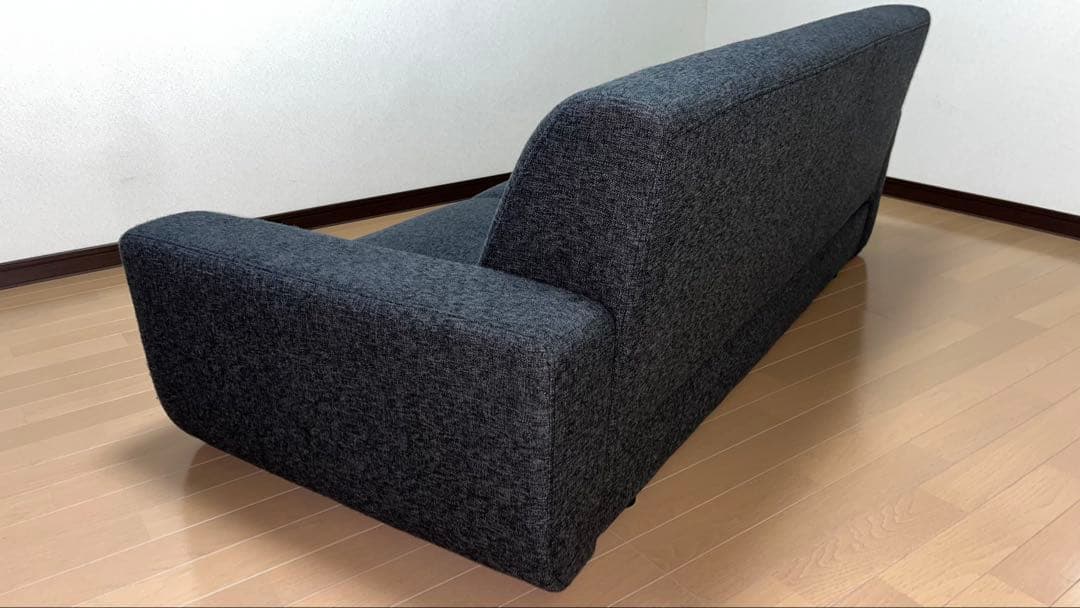 グレー ファブリック 2人掛けソファ