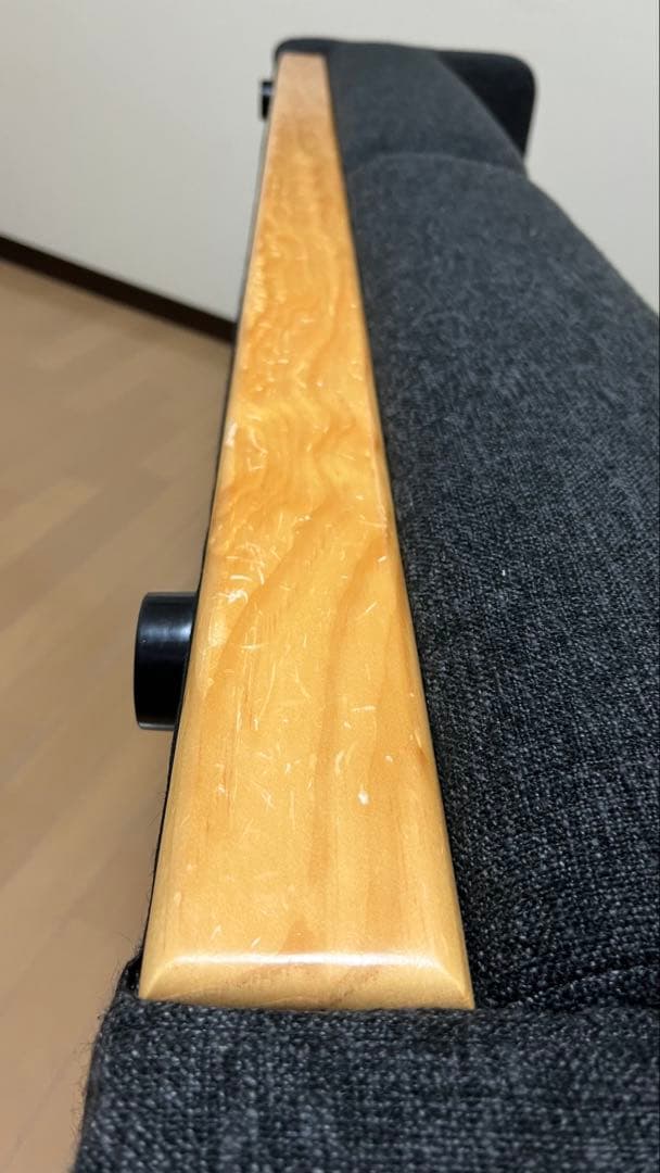 グレー ファブリック 2人掛けソファ