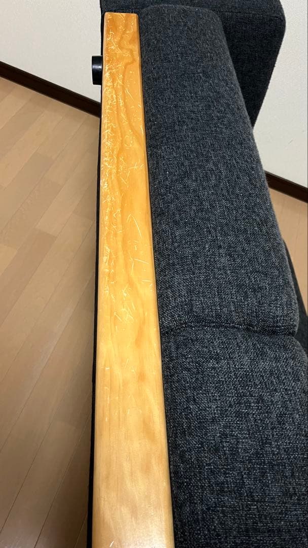 グレー ファブリック 2人掛けソファ