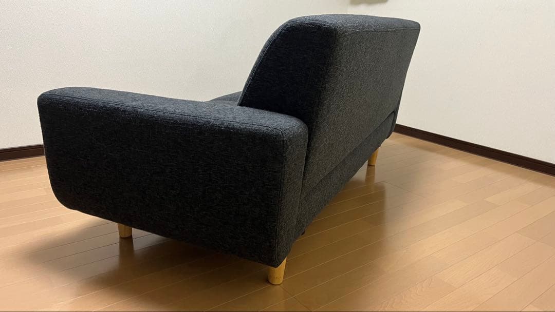 グレー ファブリック 2人掛けソファ